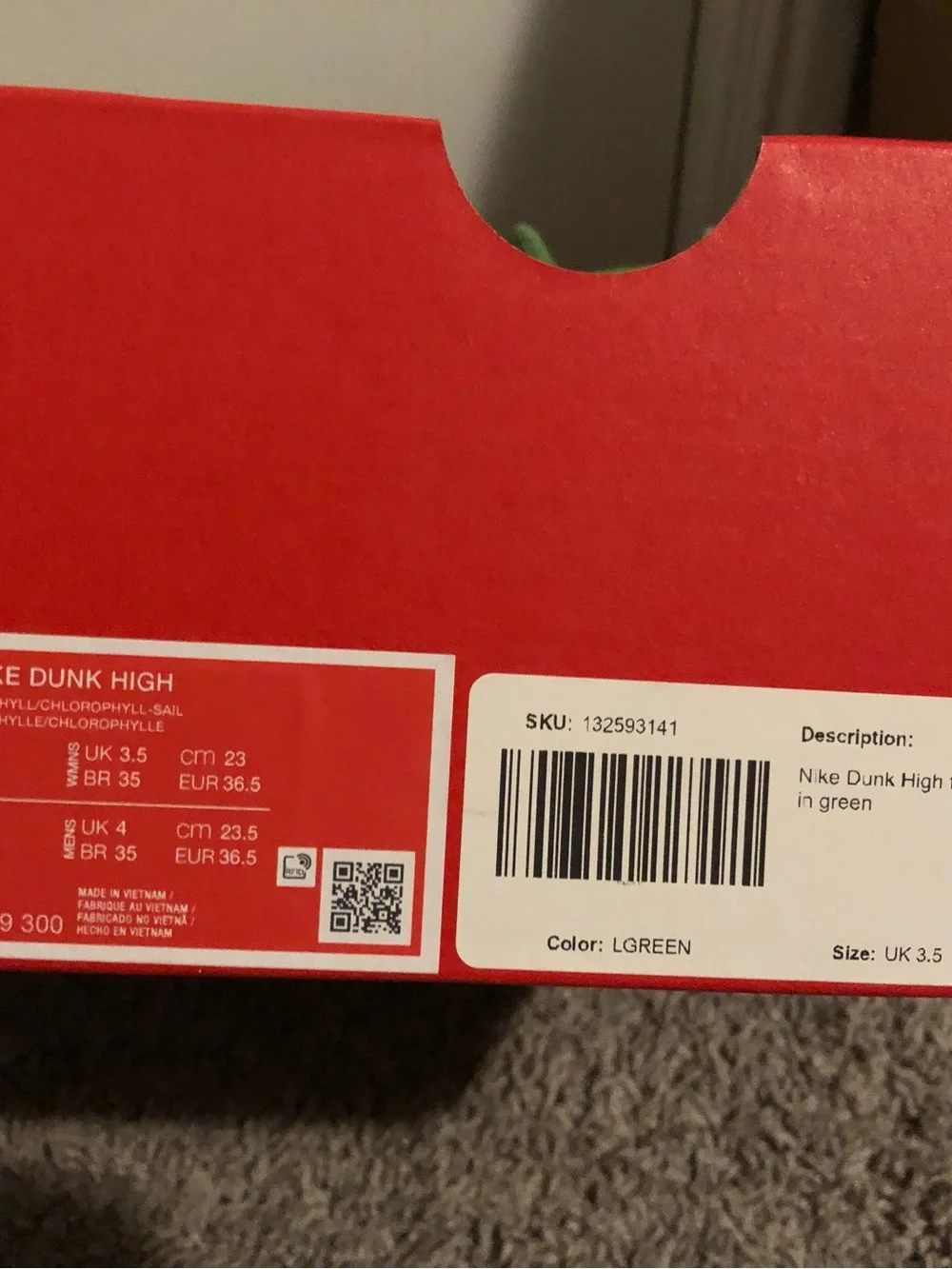 Nike Kids Green and White High-Top Sneakers